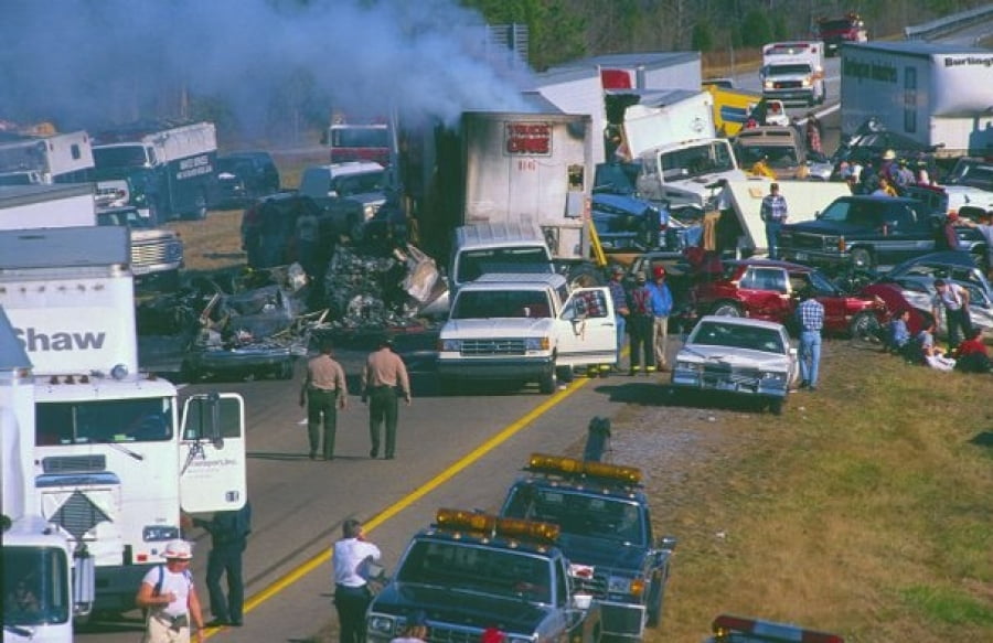 Крупные аварии в мире. Автокотострофа «бойня» в Теннесси. Транспортные катастрофы.